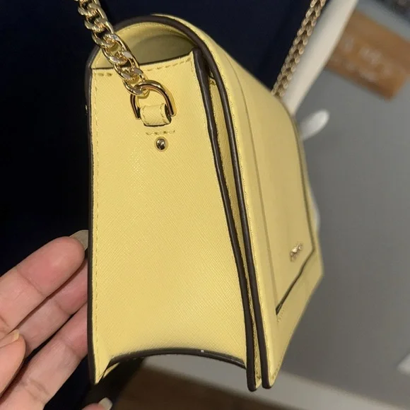 MICHAEL KORS yellow crossbody bag used